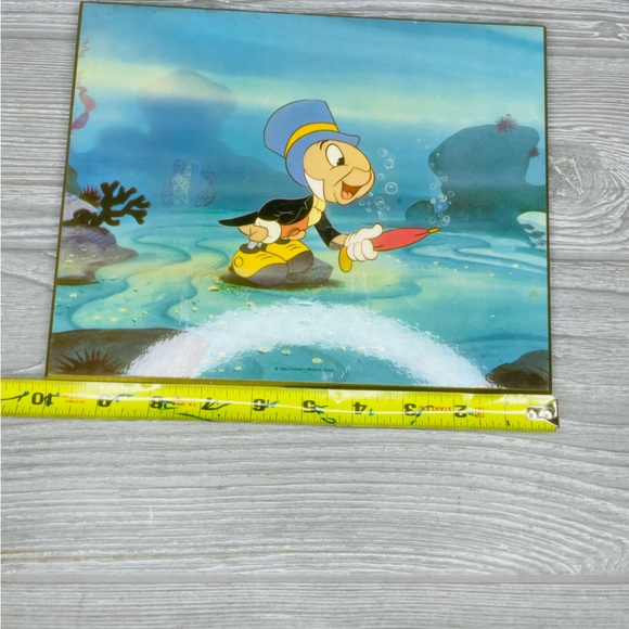 Vintage Disney pressed board Pinocchio Jiminy cricket wall hangin decoration art - Picture 4 of 6